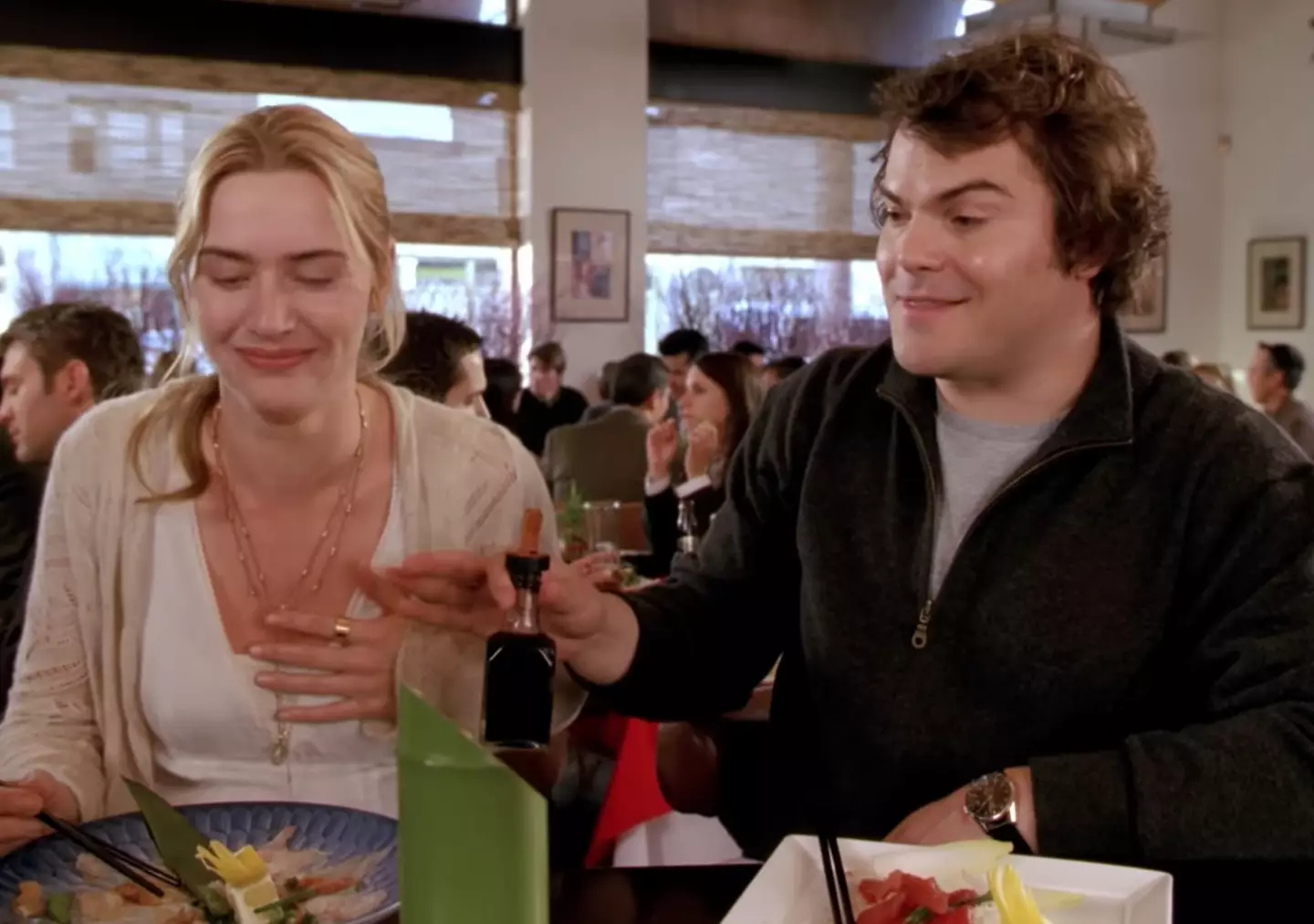 Kate Winslet and Jack Black in The Holiday.