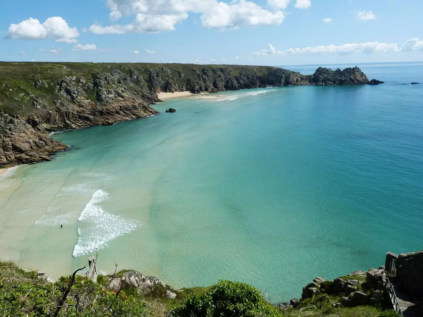 Cornwall can make holidaymakers feel as if they're not even in the UK with it's stunning beaches and high temperatures.