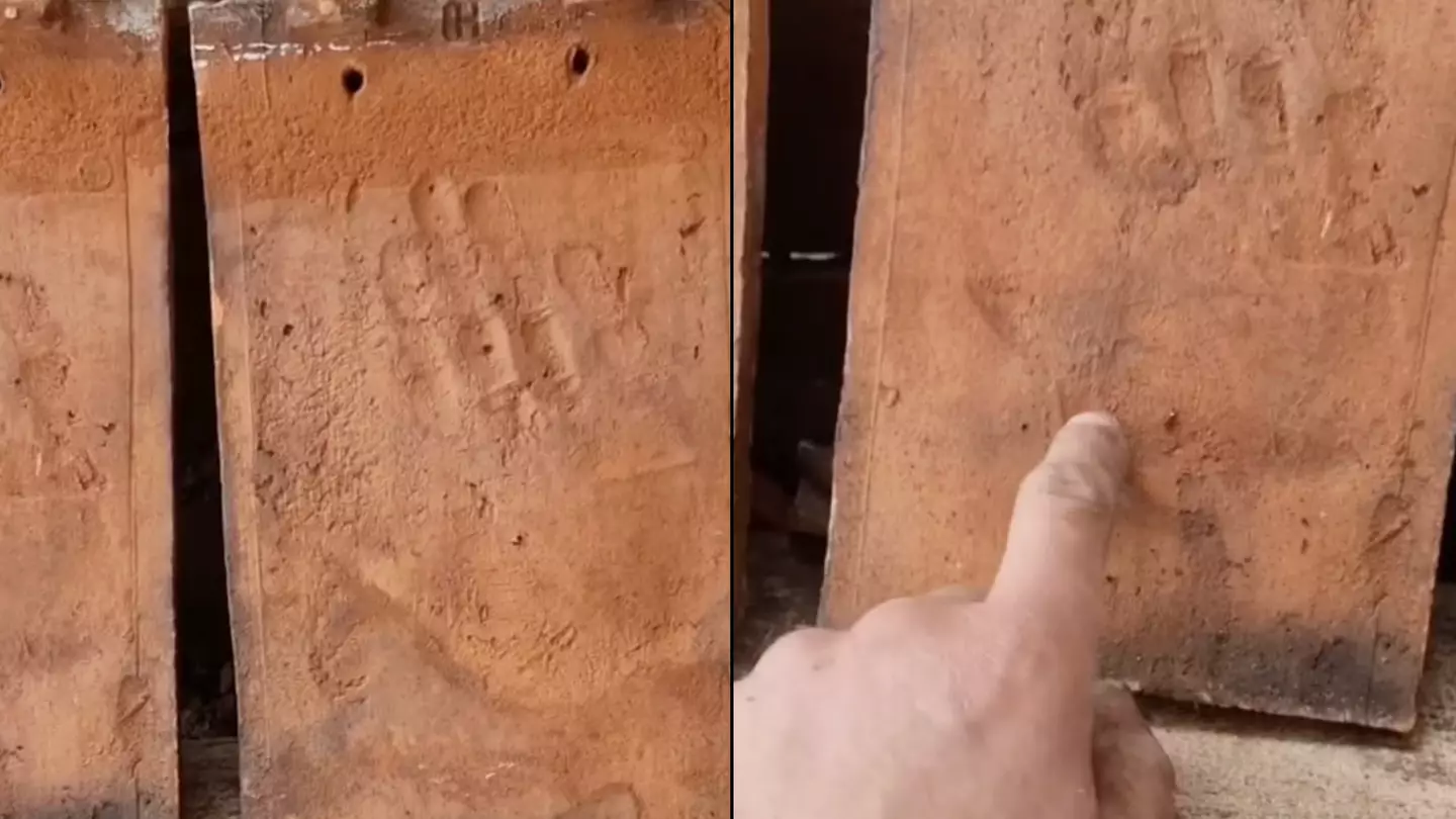 Disturbing theory behind children's handprints being found imprinted on back of roof tiles