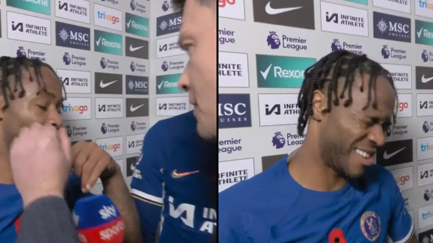 Fans 'uncomfortable' after awkward moment between reporter and Raheem Sterling