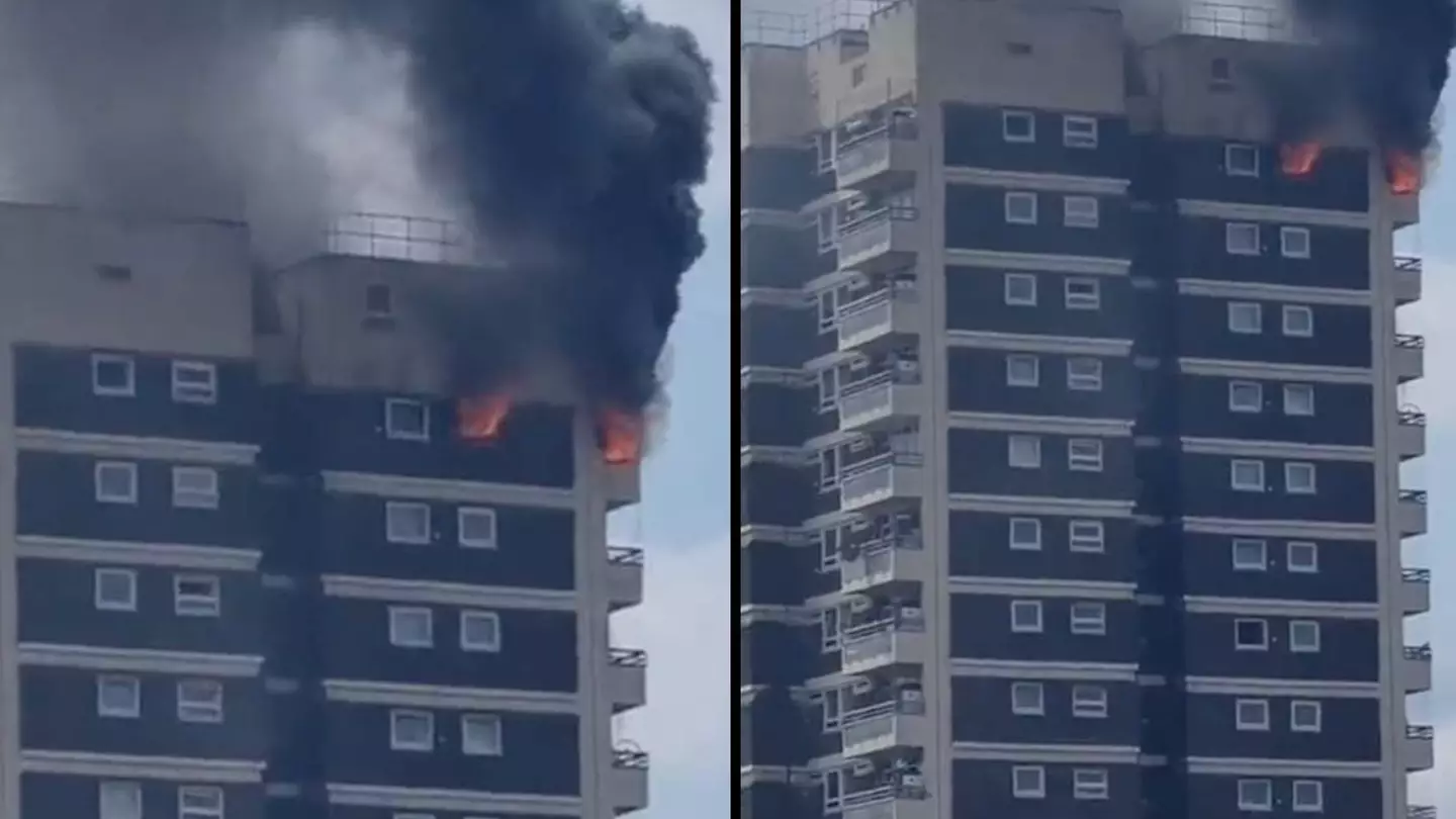 100 Firefighters Tackle Fire As London Flats Erupt In Flames
