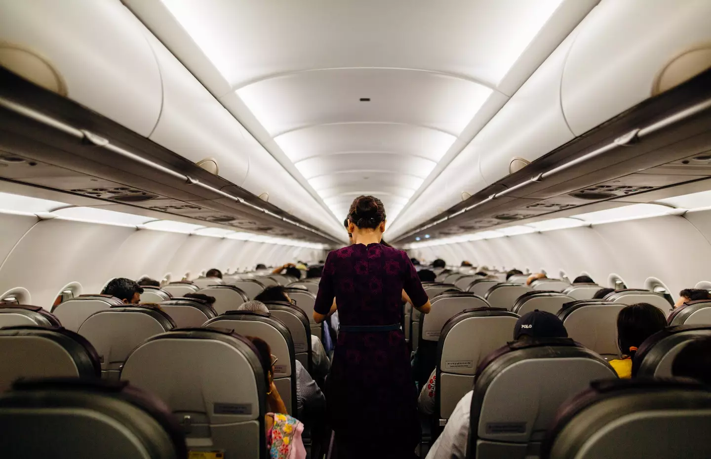 We're typically used to seeing planes with seats in rows.