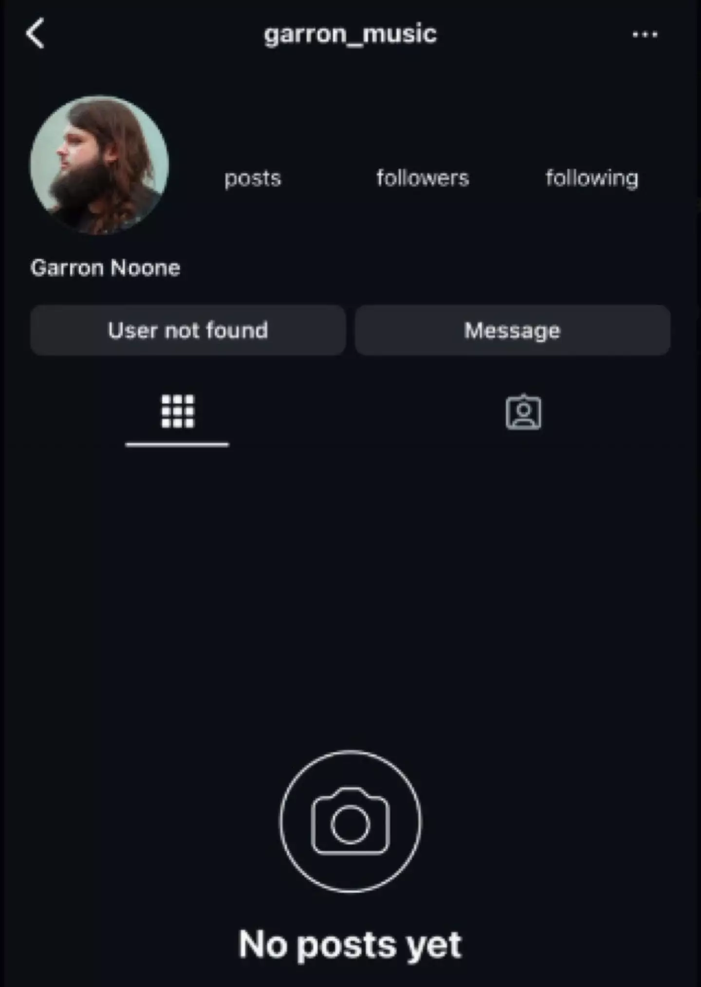 Noone's Instagram has been deactivated