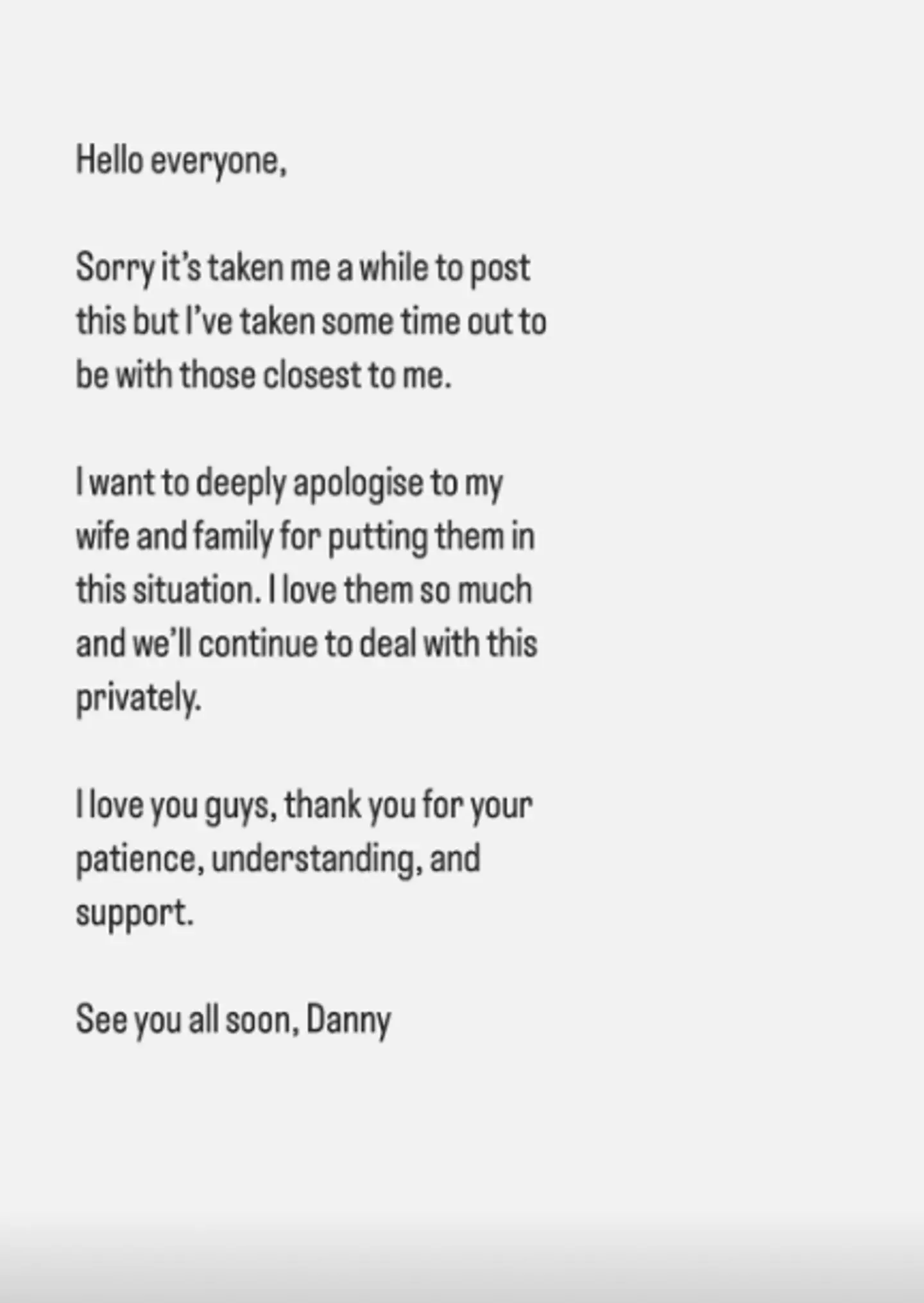 McFly star Danny Jones has shared a statement after his reported 'kiss' with Maura Higgins at the 2025 BRIT Awards (Instagram/@dannyjonesofficial)