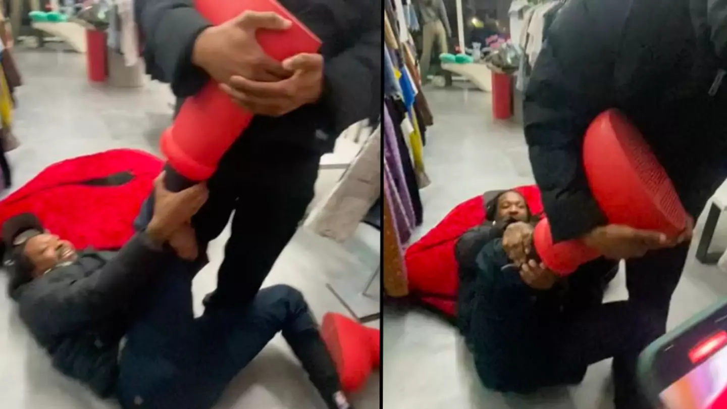 Lad panics after getting stuck in bizarre new boots that cost nearly £300