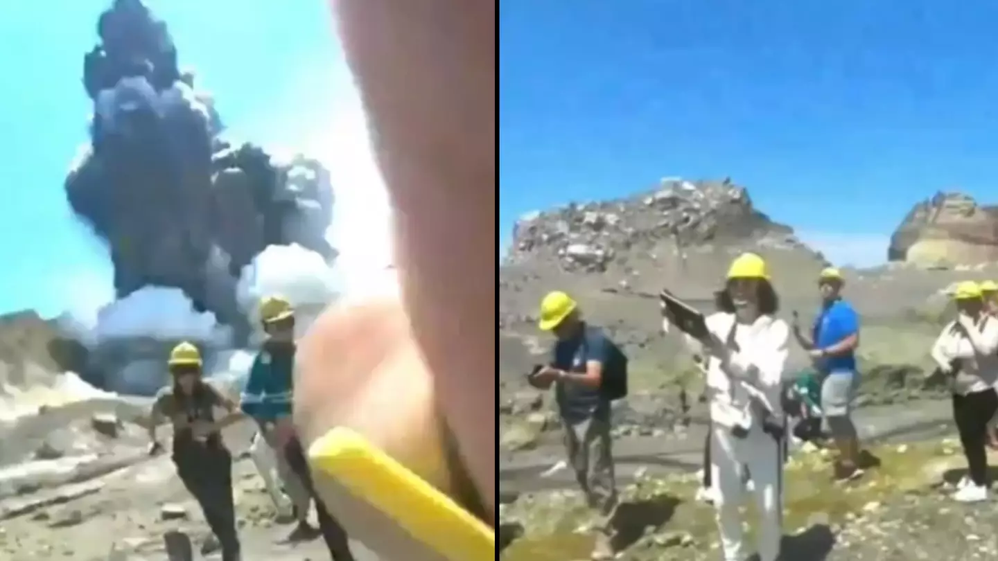 Moment horrified tourists flee New Zealand volcano which killed 22 people