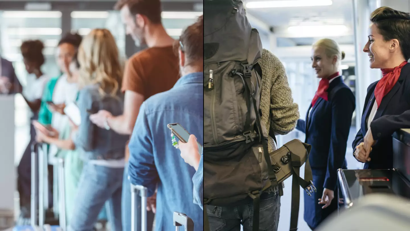 Airline workers' secret name for people who get in the queue early to board the plane