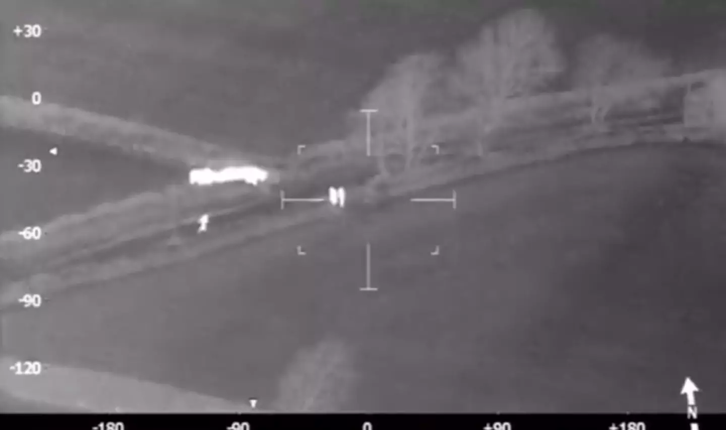 The officer in the helicopter told his colleagues on the ground to ‘thank the cows’.