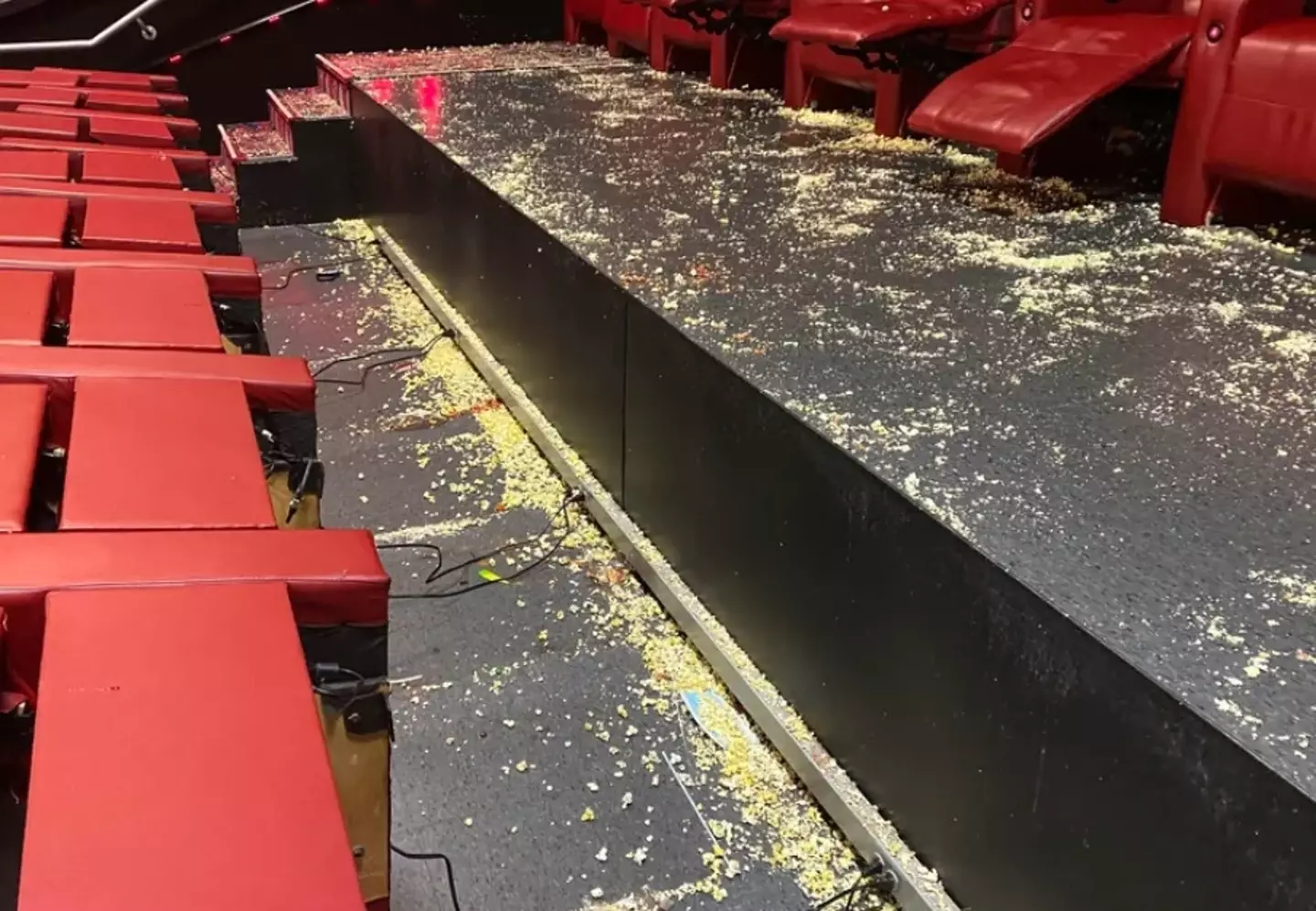 Given the cost of popcorn that's quite an expensive pile on the floor.