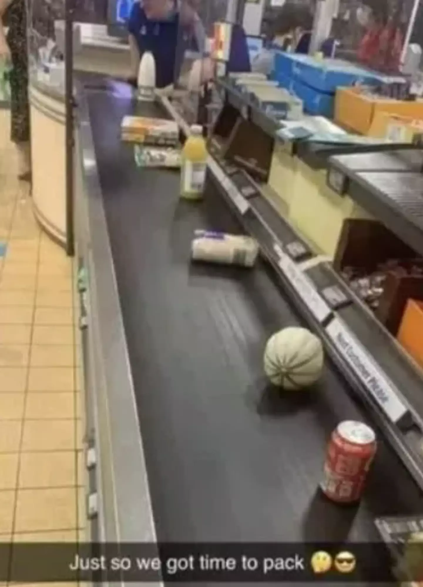 The trick is to space out your shopping on the conveyor belt.