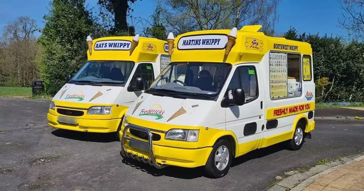 Ray painted his ice cream van himself.