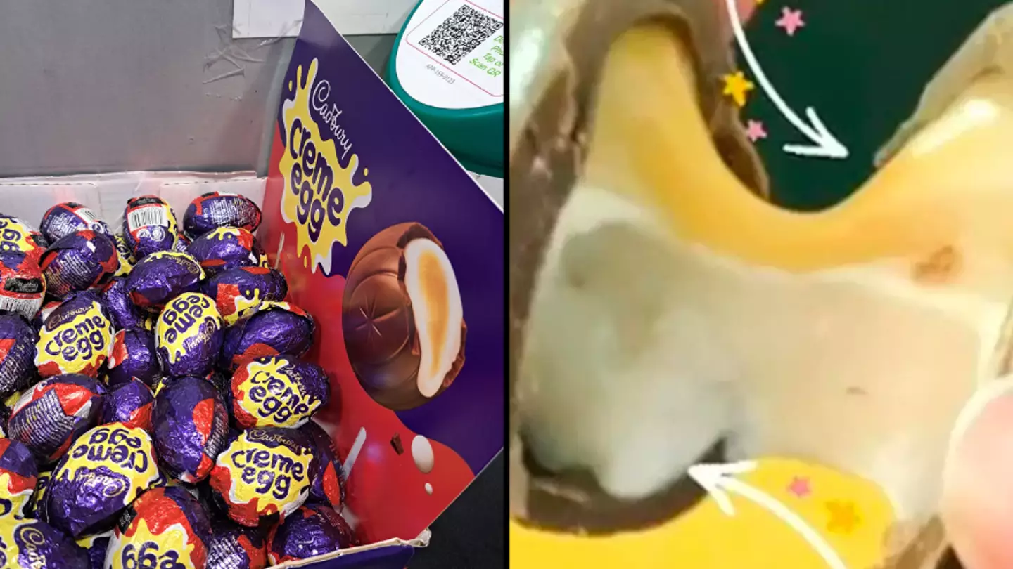 People only just realising what the filling inside a Cadbury Creme Egg actually is