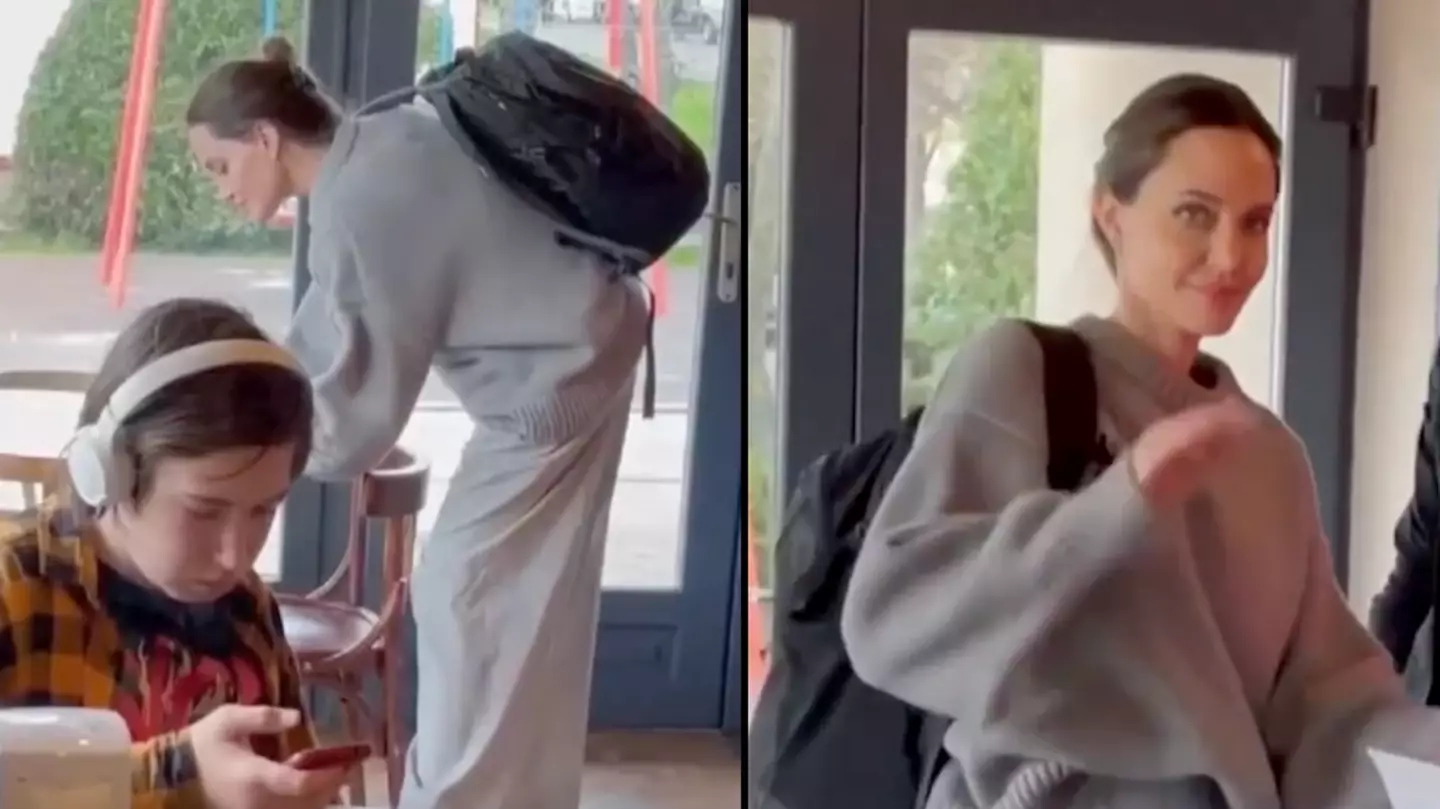 Teen Doesn't Recognise Angelina Jolie As She Walks Into Ukrainian Cafe