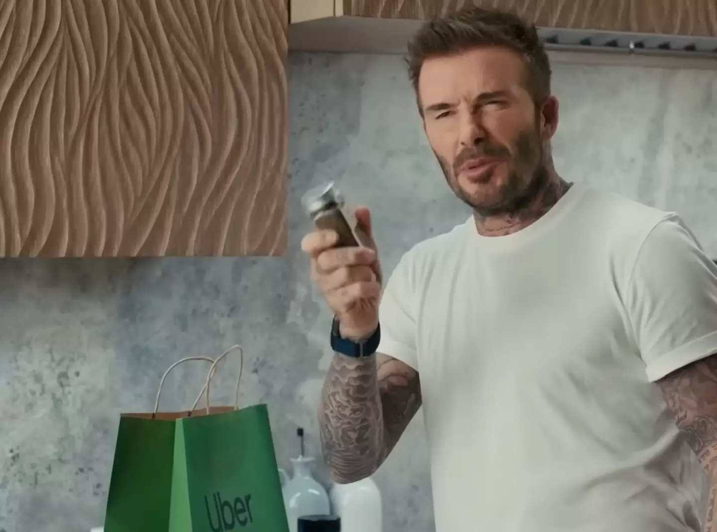 The advert features celebs like David Beckham forgetting important details.