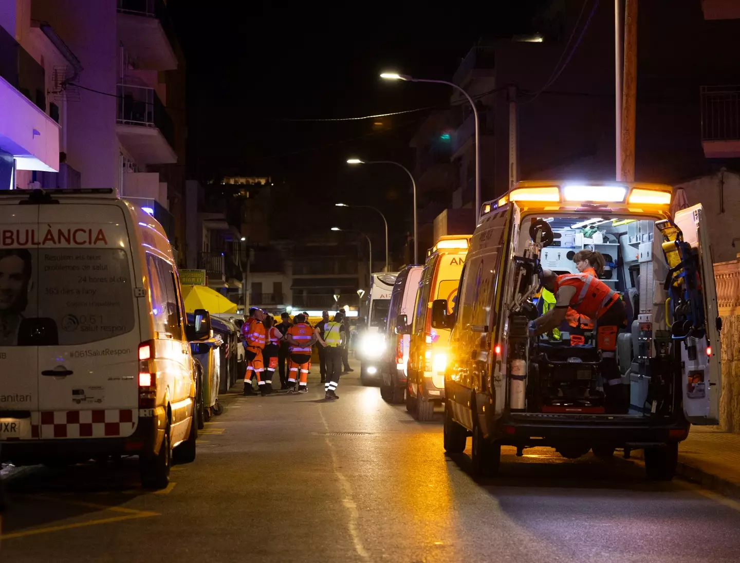 Four were killed in the collapse. (JAIME REINA/AFP via Getty Images)