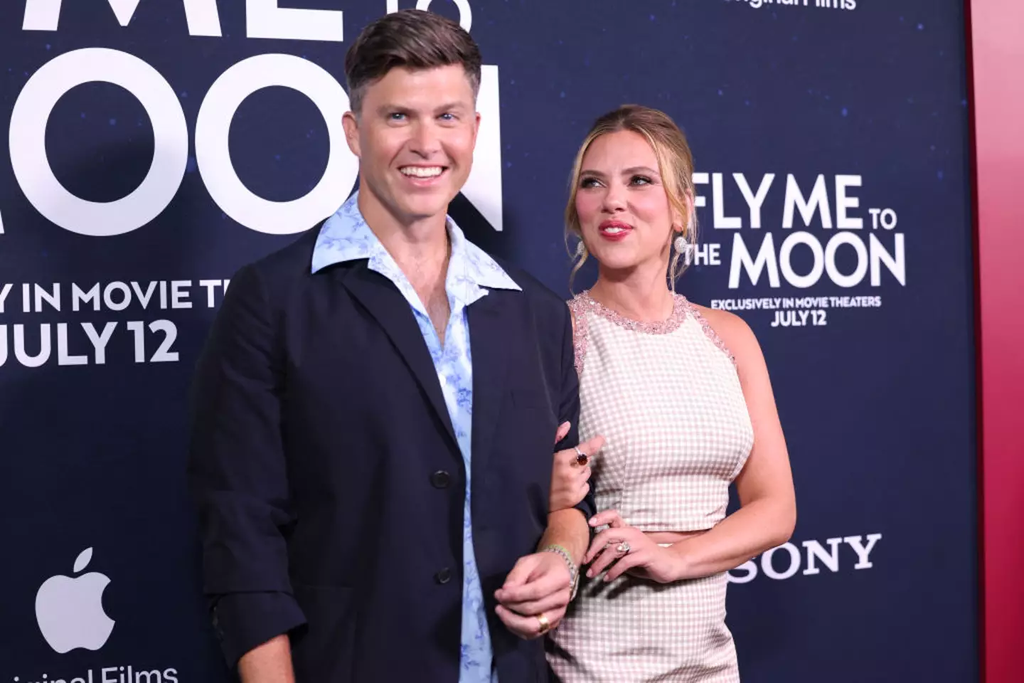 Colin Jost reacted to Scarlett Johansson no longer being the highest grossing actress of all time (CHARLY TRIBALLEAU/AFP via Getty Images)