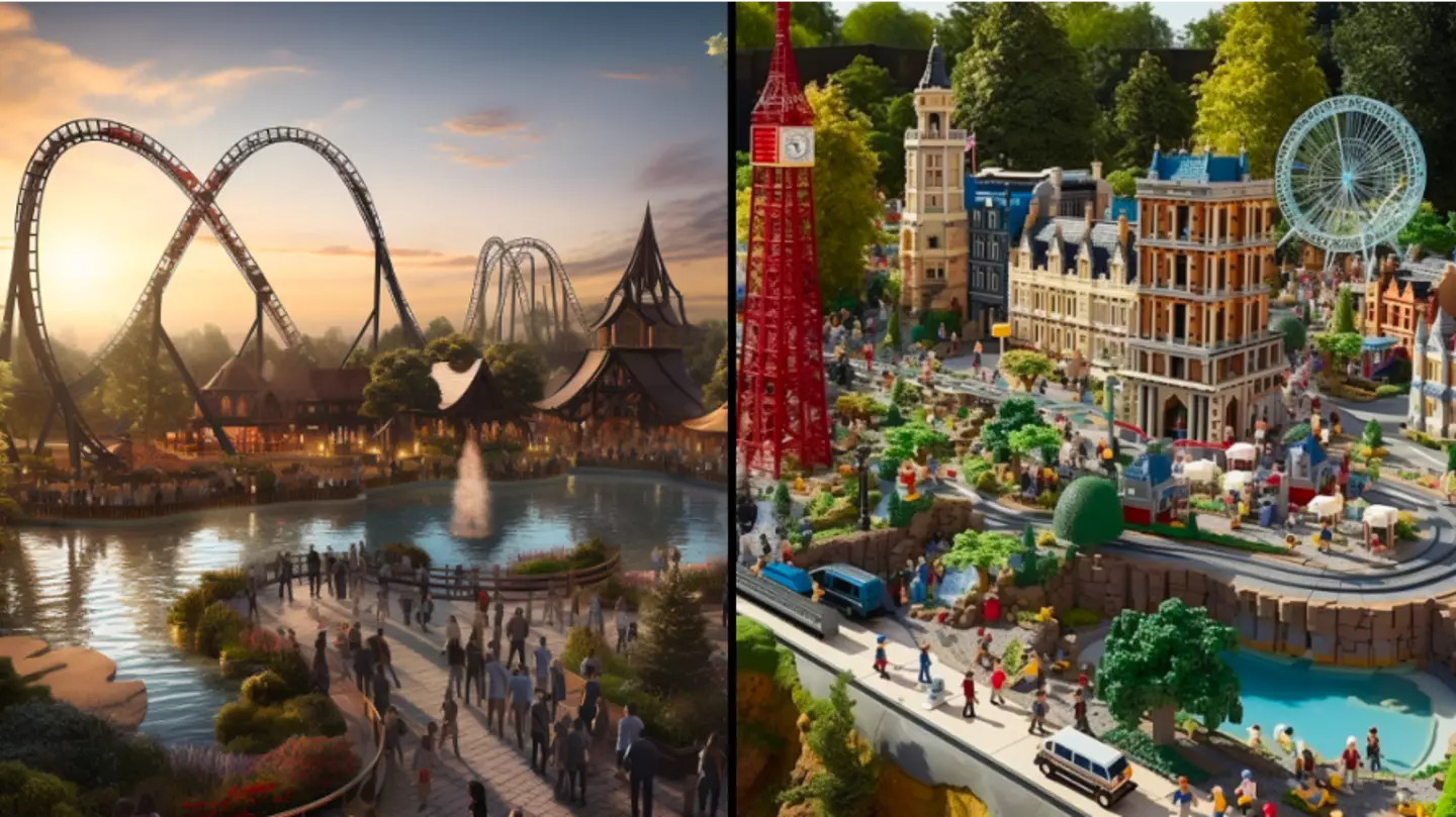 AI predicts what UK theme parks will look like in 100 years