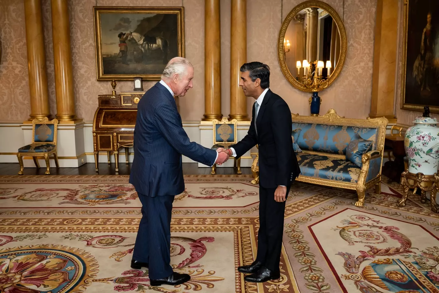 New Prime Minister Rishi Sunak with King Charles.