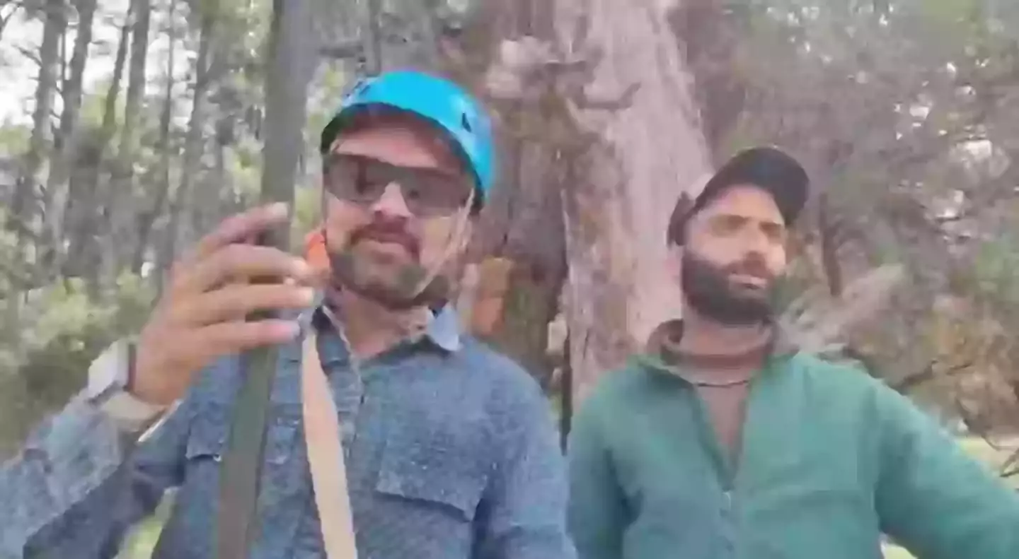 Bhatt, who was vacationing with his son and wife at the time, unknowingly captured the terror attack on camera (X/@kathiyawadiii)