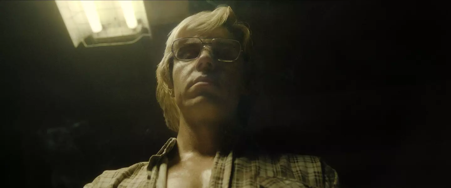 Evan Peters as Jeffrey Dahmer.