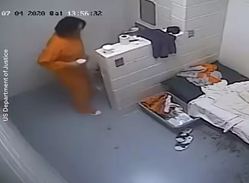 Maxwell's mundane life is on full show in the clip (DoJ)