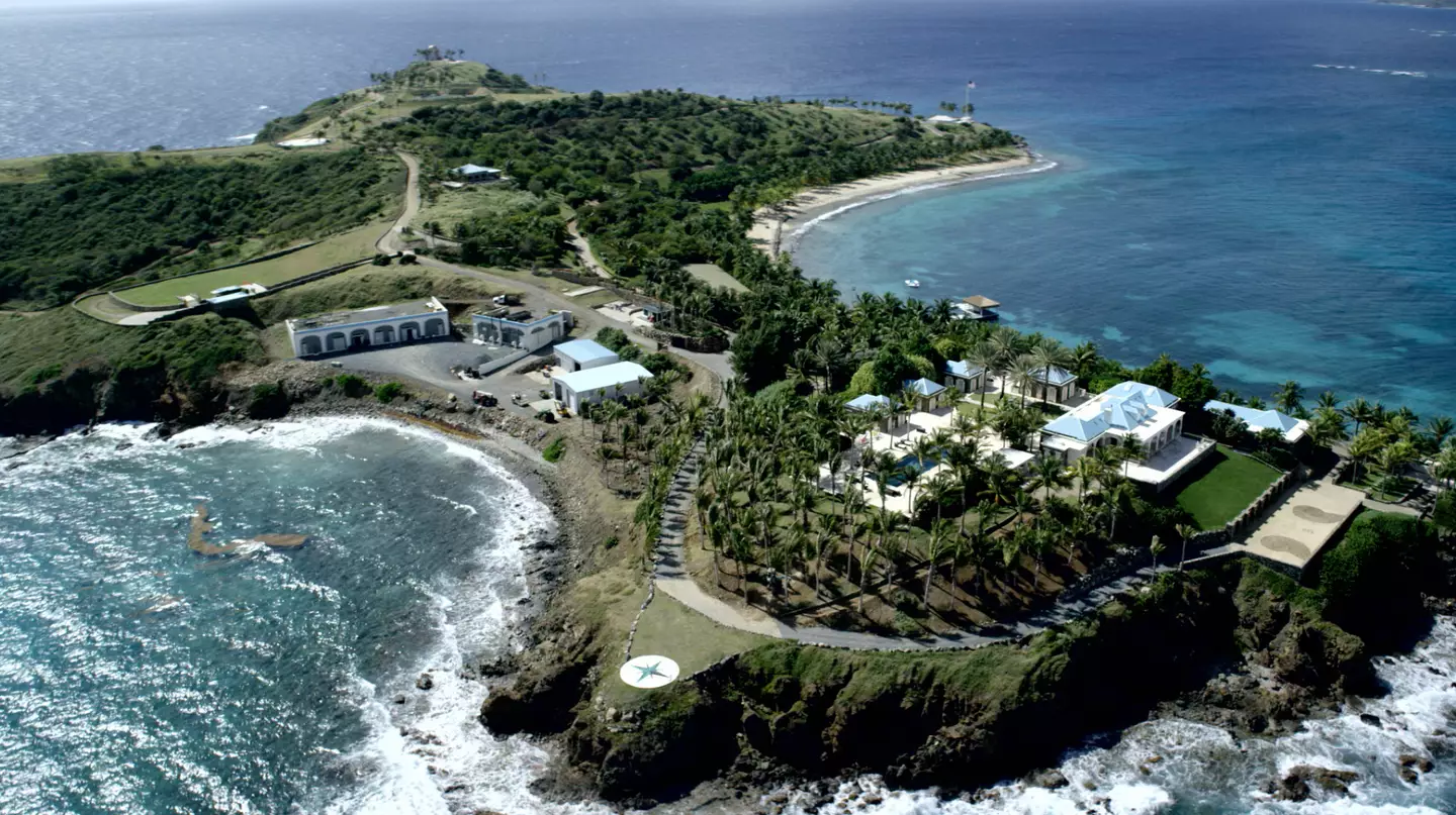 Epstein's private island in the Caribbean.