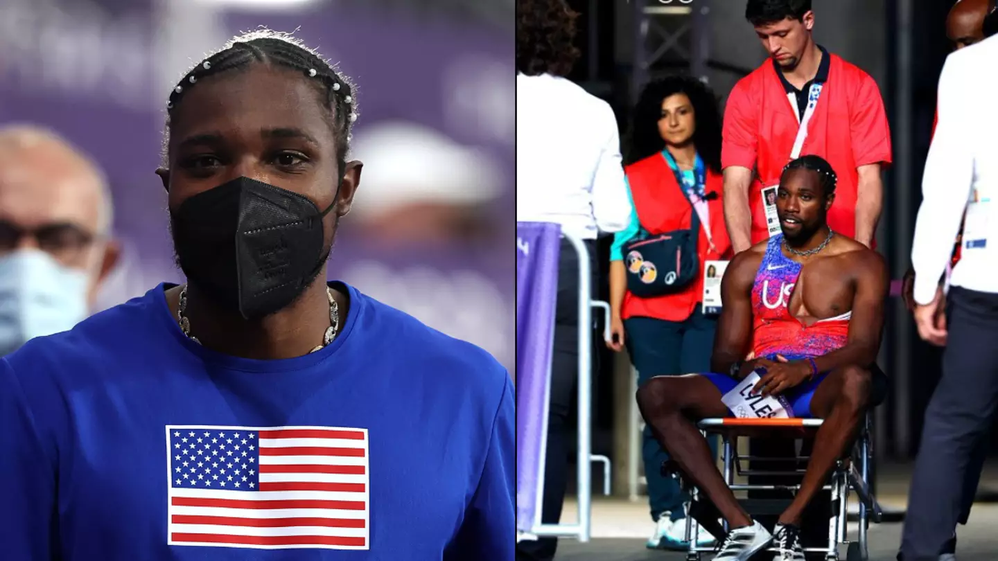 People question why Noah Lyles was allowed to run with Covid after testing positive two days before gold medal race