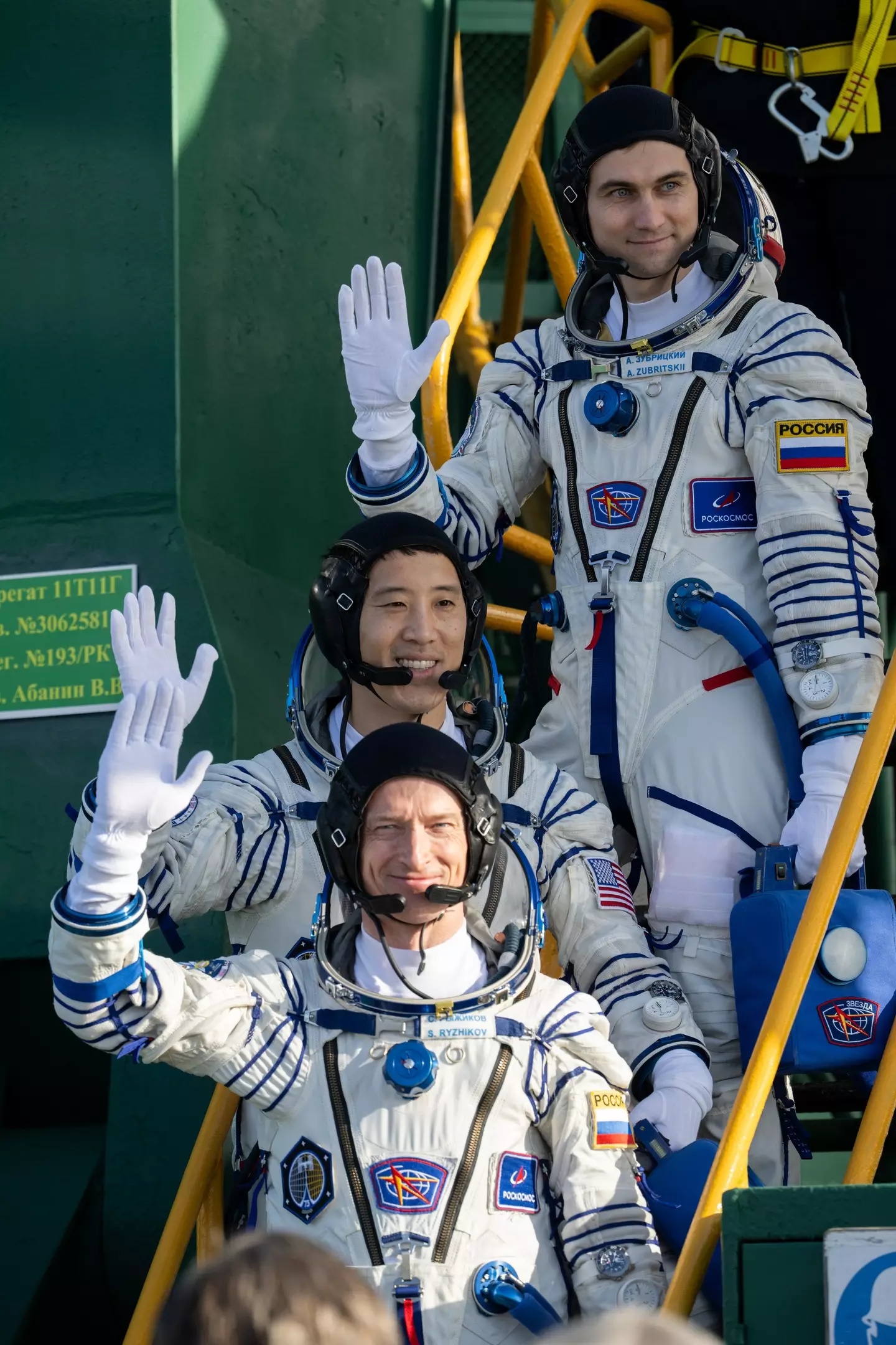 Alexey Zubritsky (top) is set to be onboard the ISS for the next eight months (Joel Kowsky/NASA via Getty Images)