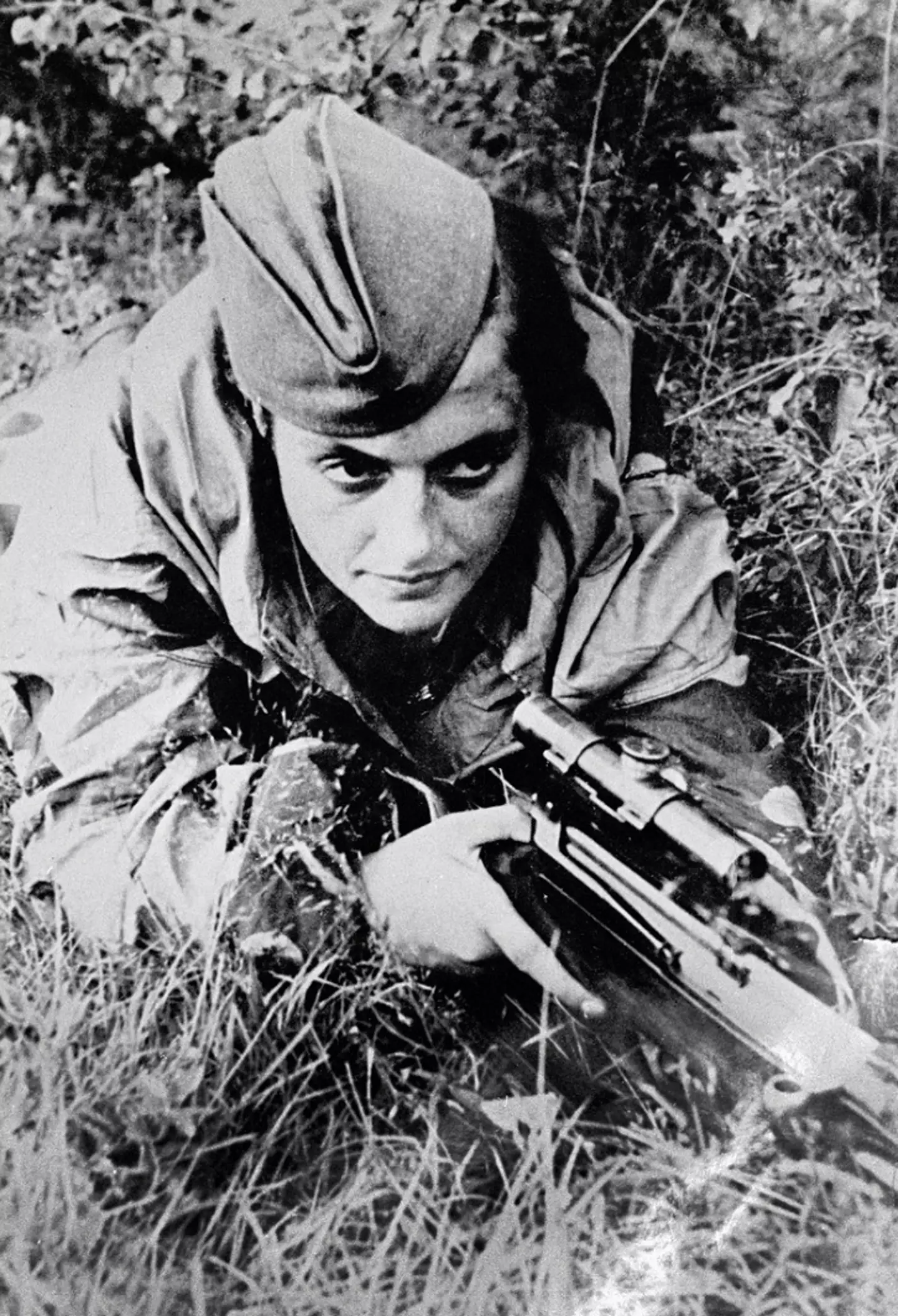 Lady Death began her time in the war with a hand grenade and not a gun.