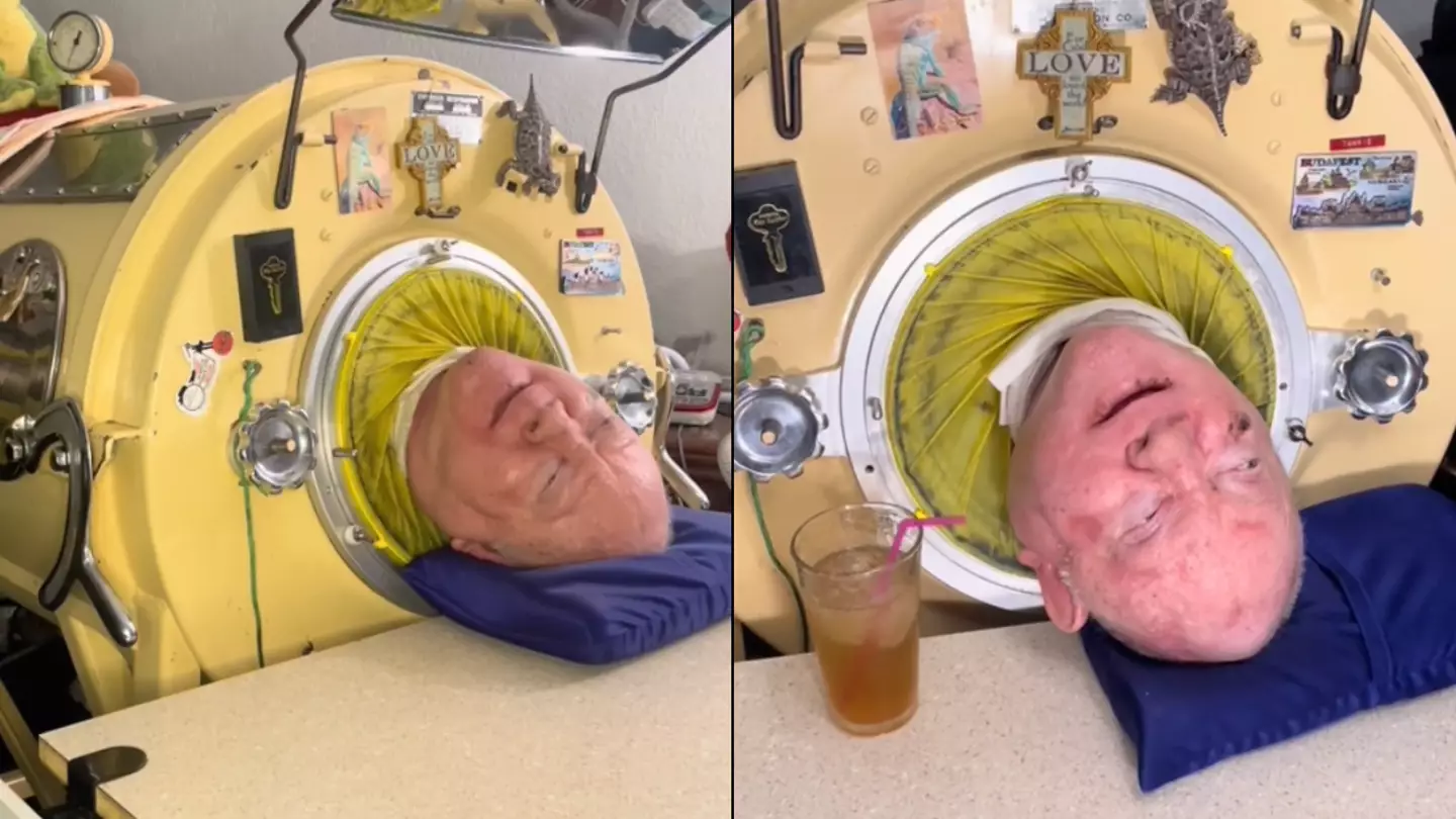 Man who has lived inside iron lung for more than 70 years explains how he got a job without leaving machine