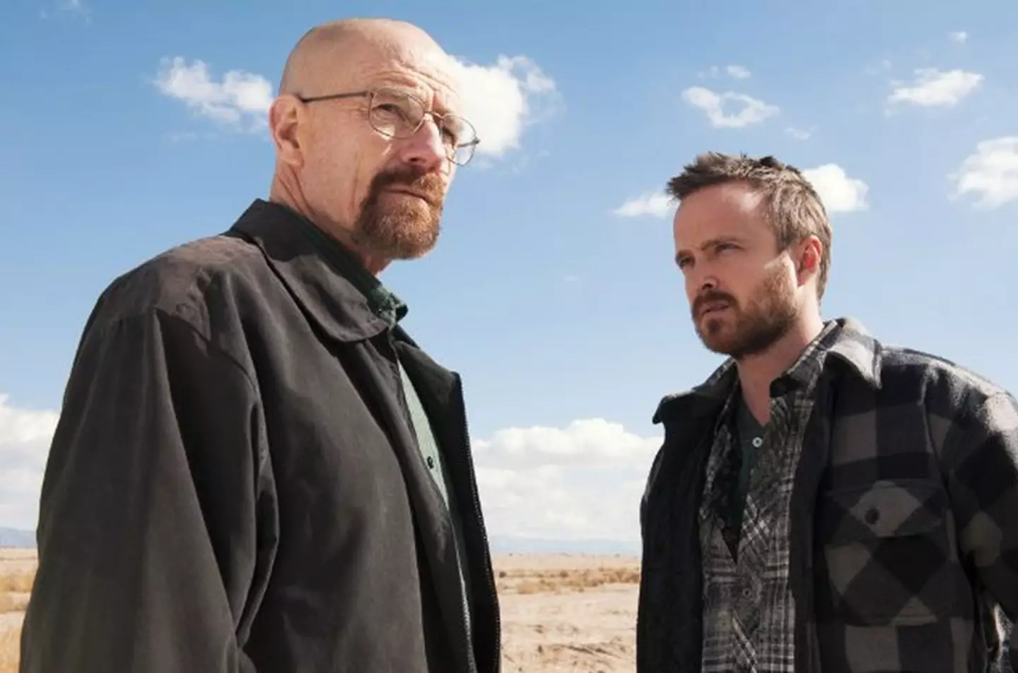 Bryan Cranston and Aaron Paul in Breaking Bad.