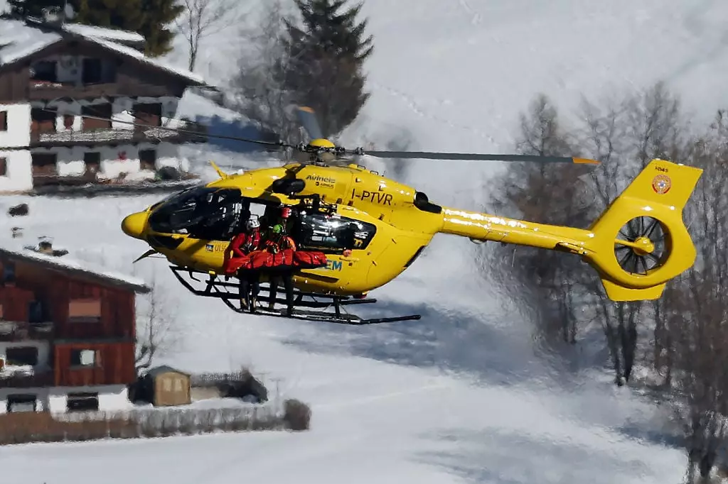 She was airlifted to hospital after the crash (Al Bello/Getty Images)