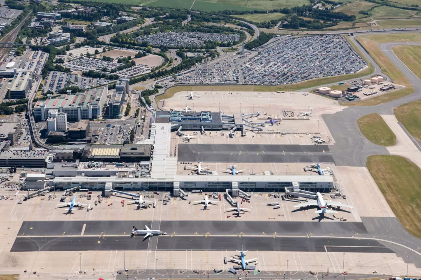 Birmingham Airport from above (Historic England Archive/Heritage Images via Getty Images)