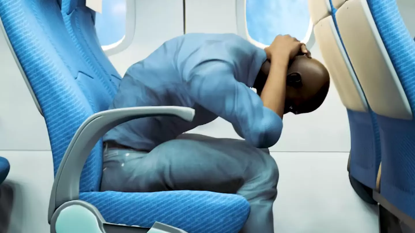 Simulation shows terrifying true reality of why you’re asked to use the brace position in aeroplane crashes