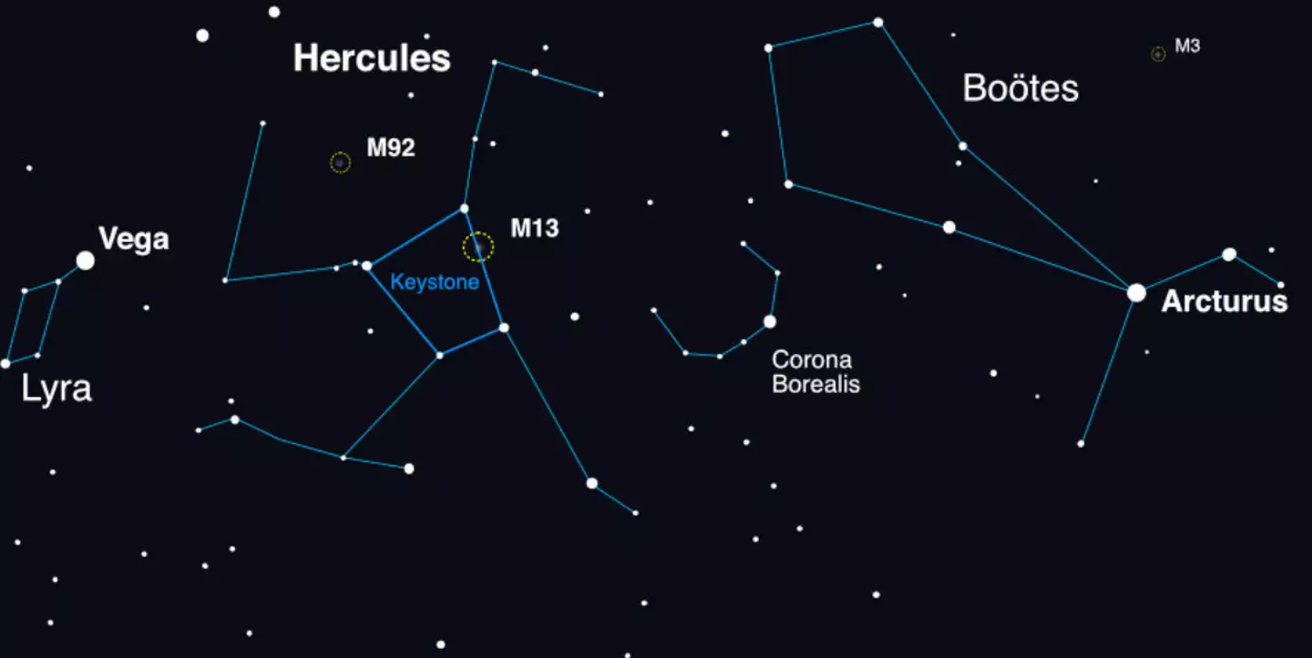 Corona Borealis appears as a small arc.