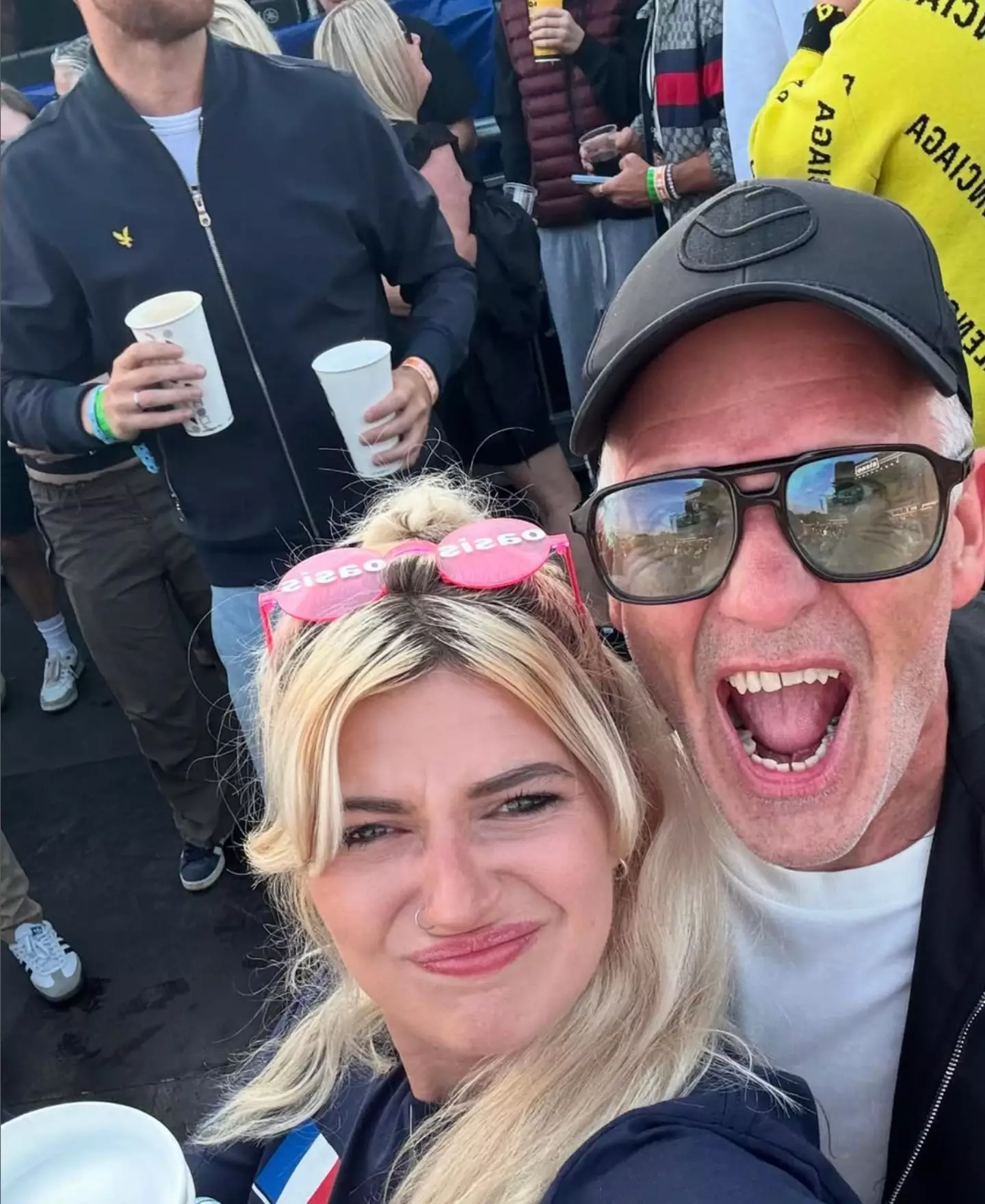 The diehard Oasis fan attended Wednesday's show at Heaton Park with radio icon Chris Moyles (Supplied)