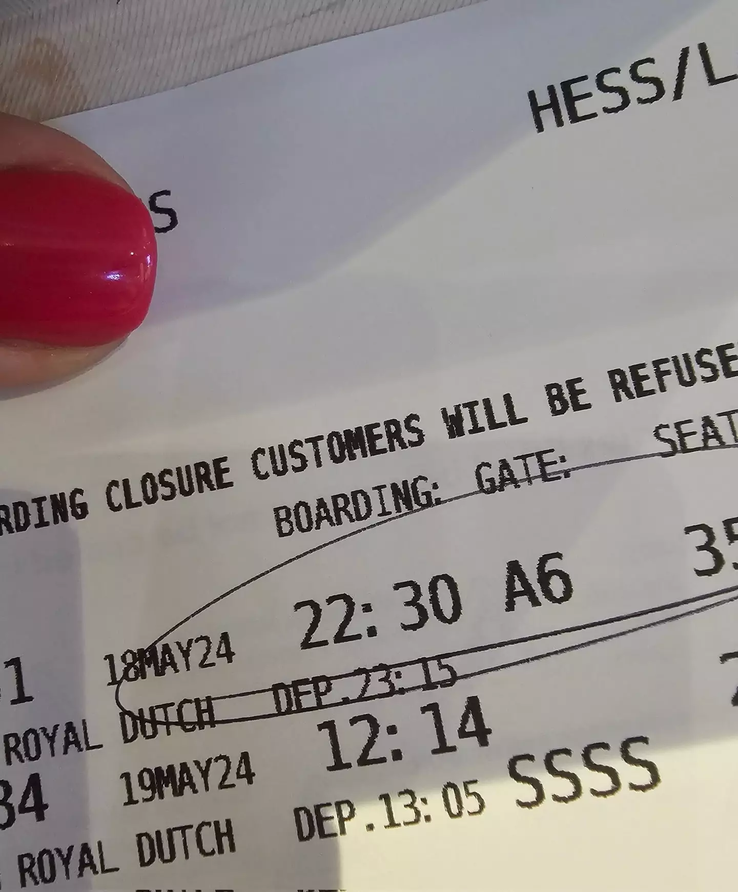 The SSSS code was introduced after the 9/11 attacks (X/@hessla_)