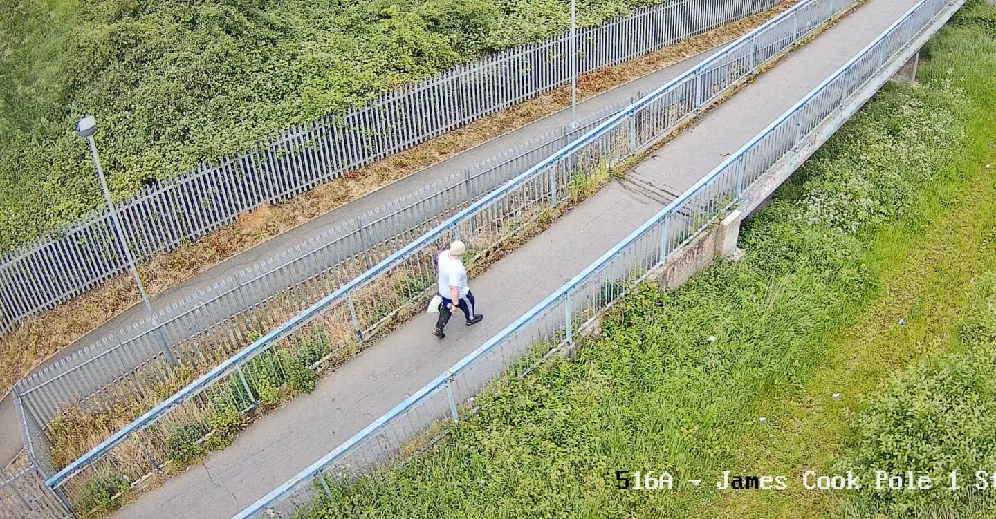 CCTV shows him going to the train station. (Cleveland Police)