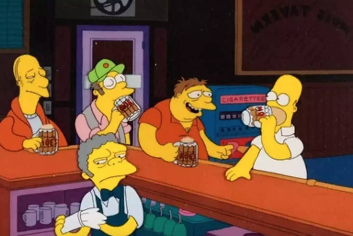 Larry the Barfly was the latest Simpsons character to die. Disney