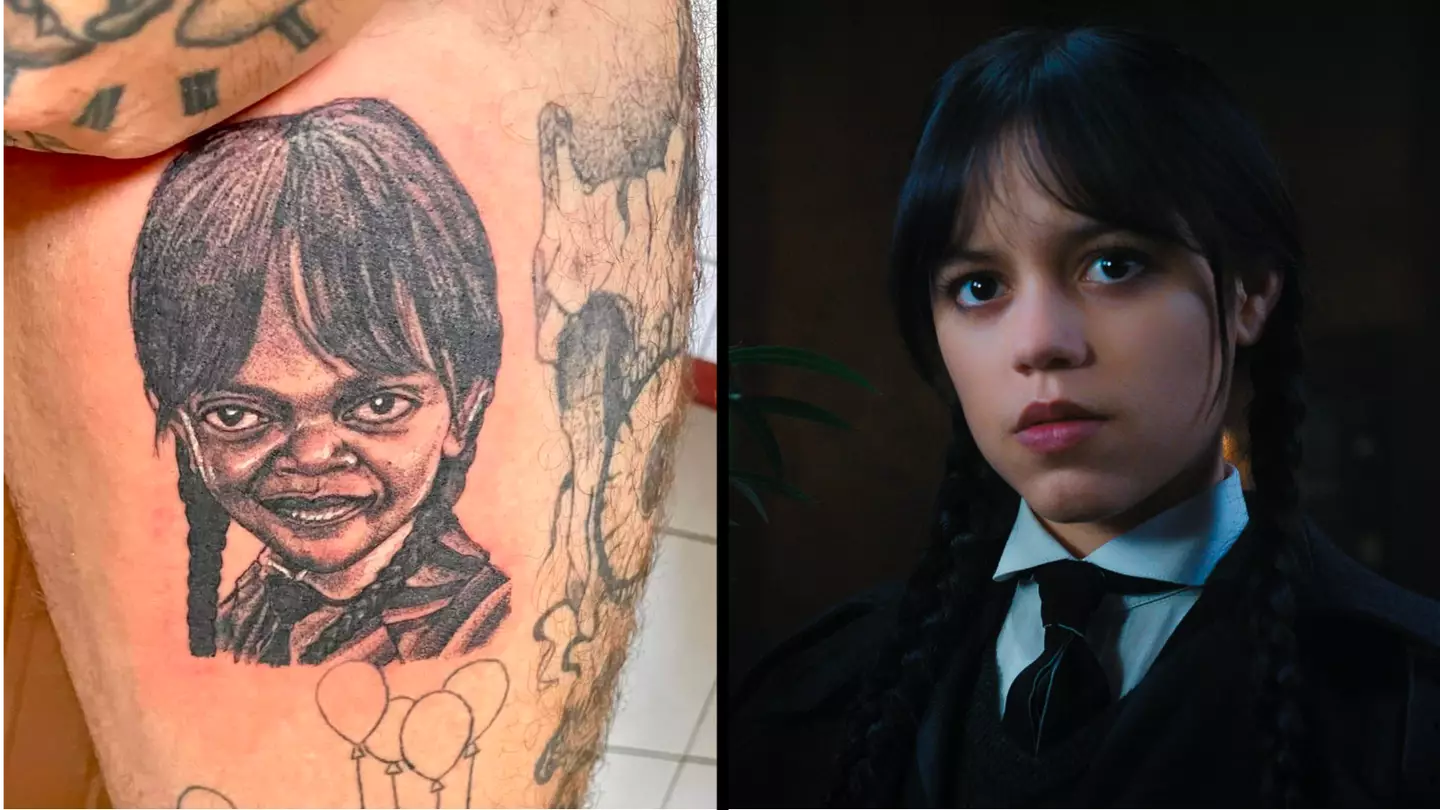 Tattoo of Wednesday Addams gets absolutely roasted online