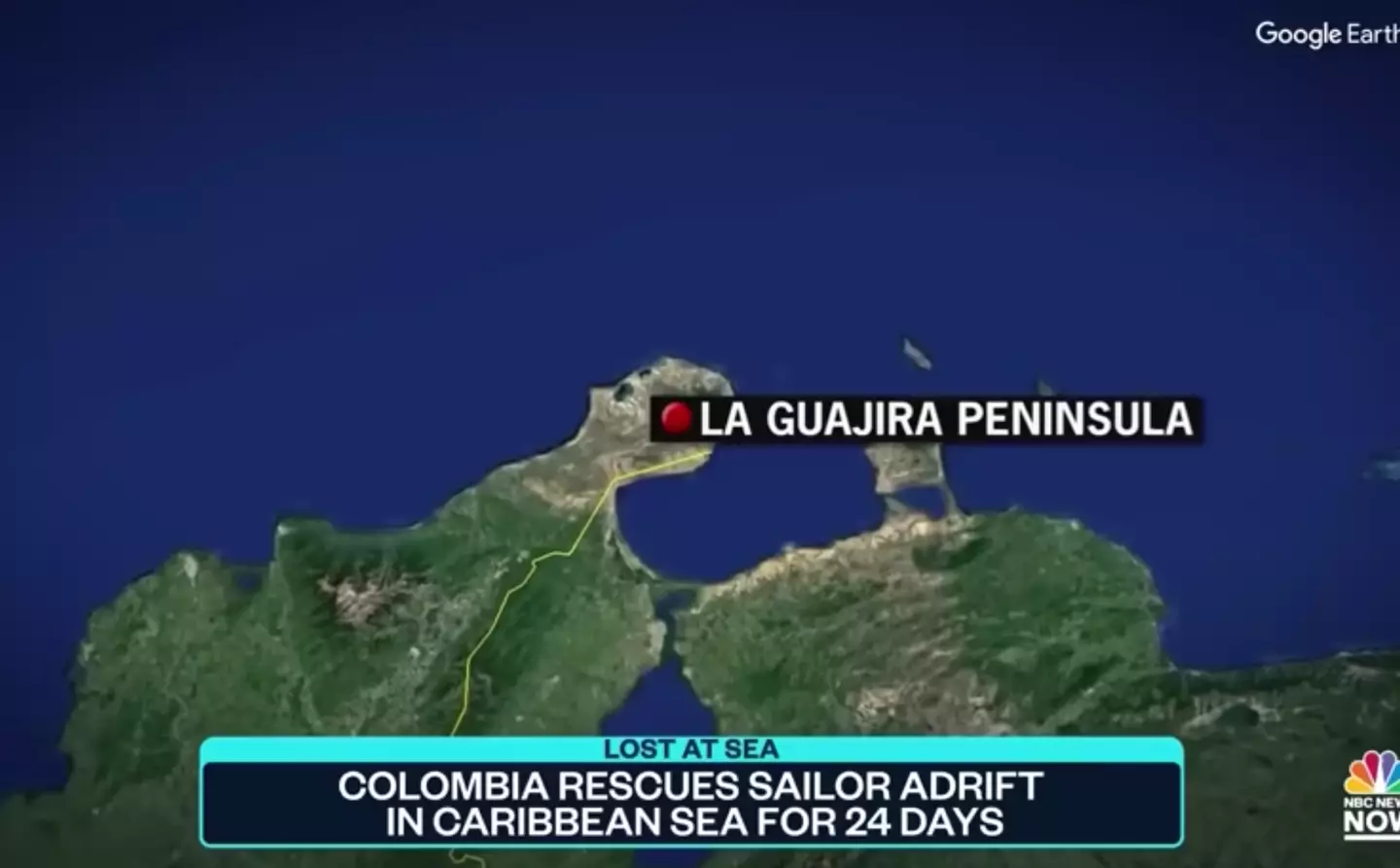 The distance Francois had travelled from drifting out to sea.