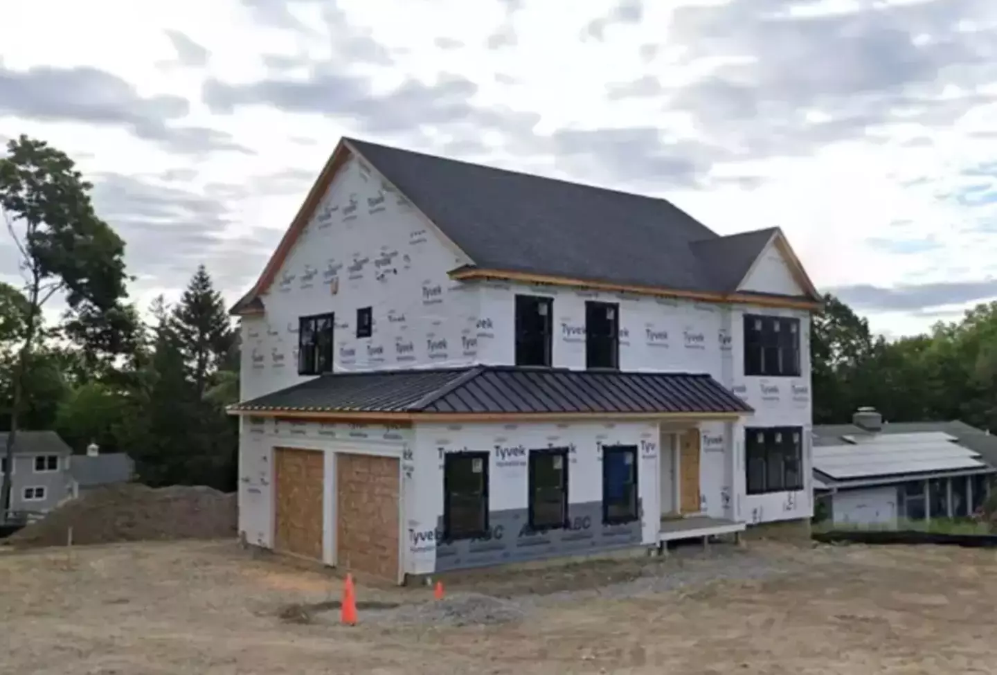 Dr Daniel Kenigsberg returned to the plot to find a massive house where before there was none (Google Maps)