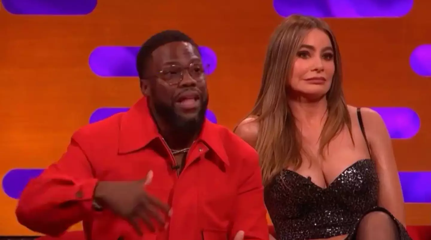 Sofia Vergara and Kevin Hart on The Graham Norton Show.