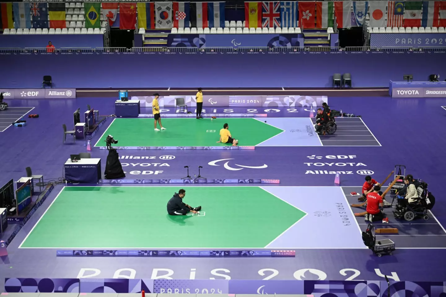 A boccia training session at the Paralympics (Tullio M. Puglia/Getty Images)