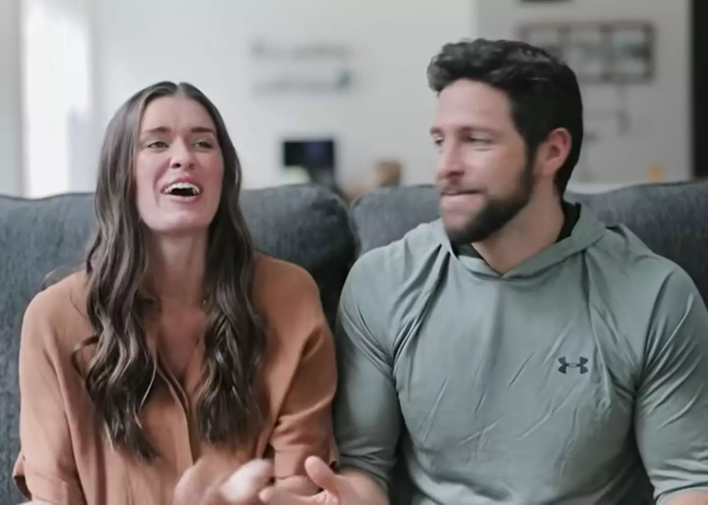 The couple said they both cried on their wedding night, but in a good way. (YouTube/Nate and Sutton)