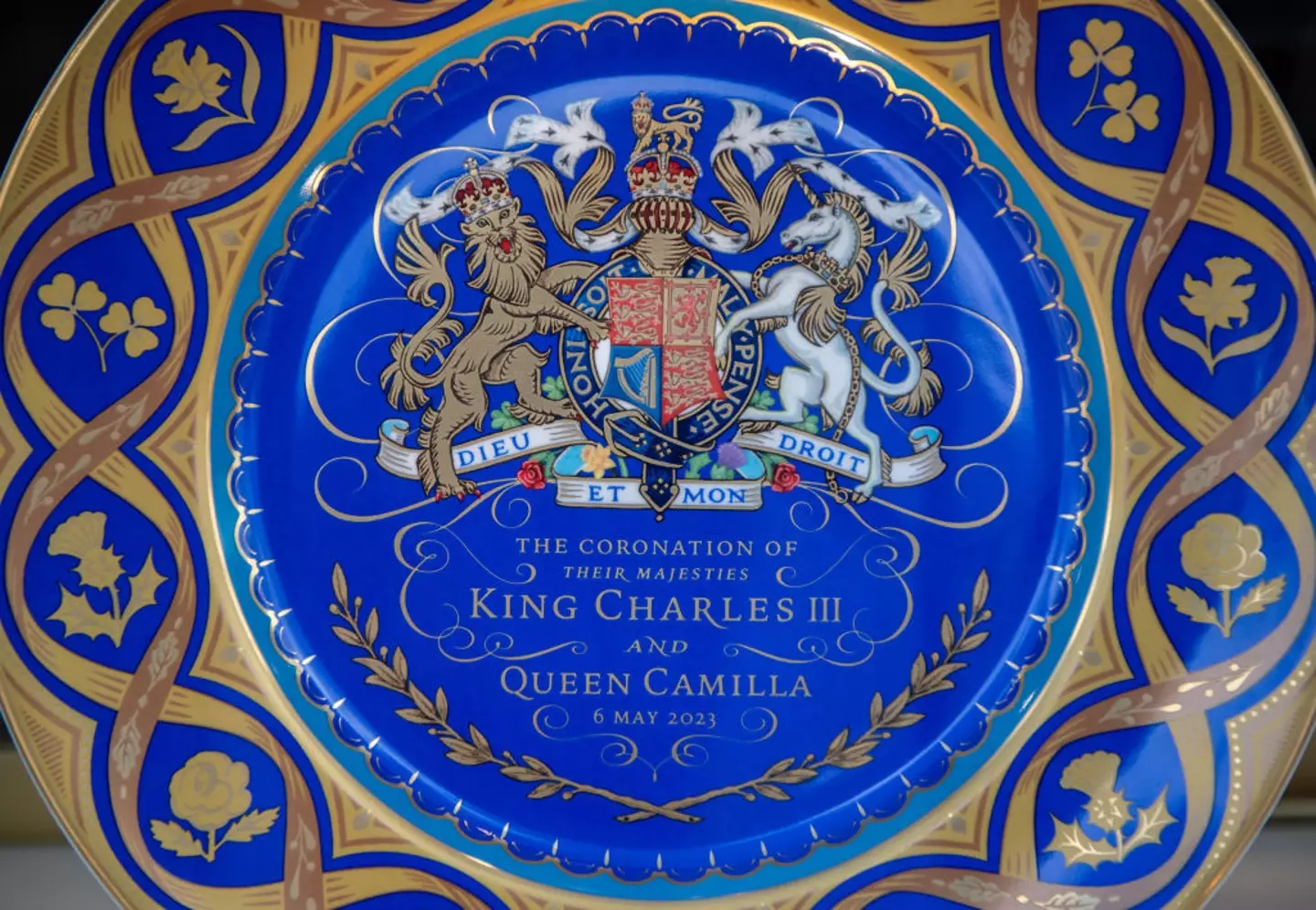 King Charles' coat of arms (Chris J. Ratcliffe/Bloomberg via Getty Images)