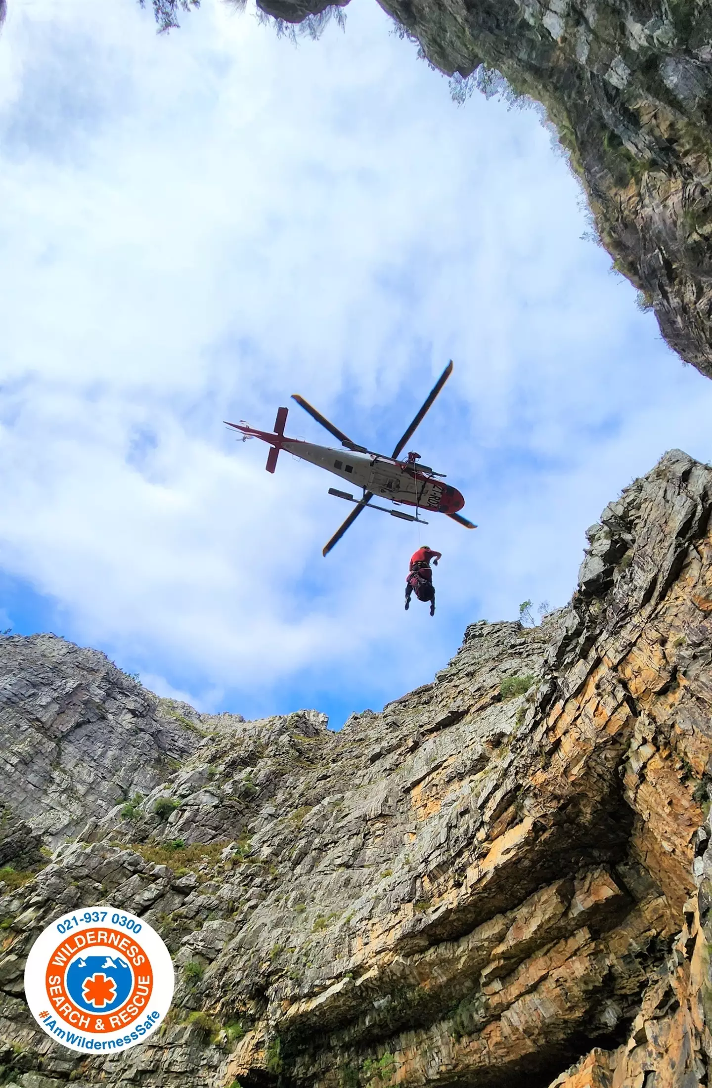 The injured hikers were airlifted to hospital.