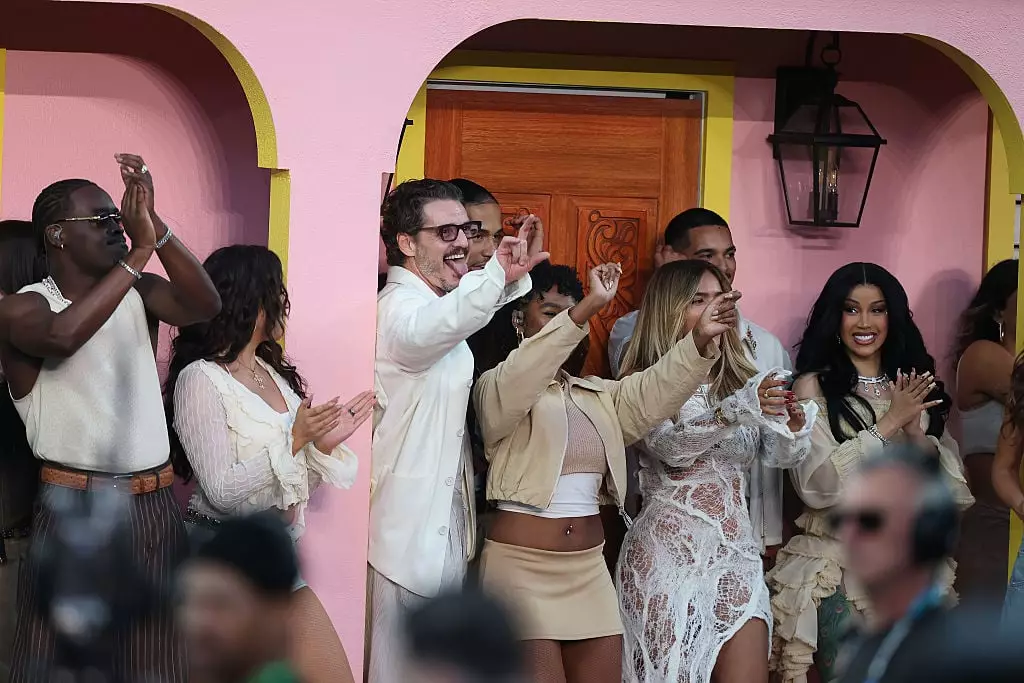 Pedrol Pascal was partying with Cardi B and Karol G at the Super Bowl (Chris Graythen/Getty Images)