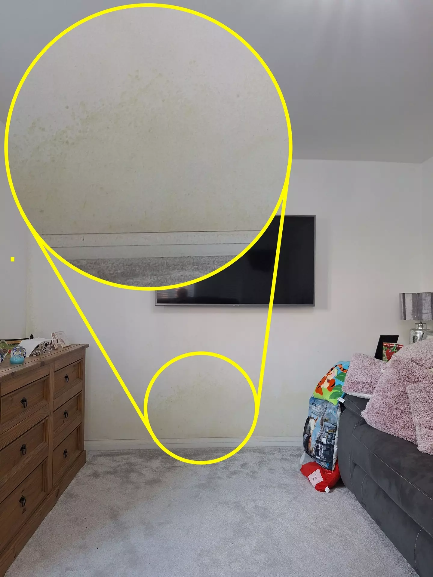 Damp plagues what they thought was their 'dream home', according to the couple (Kennedy News and Media)