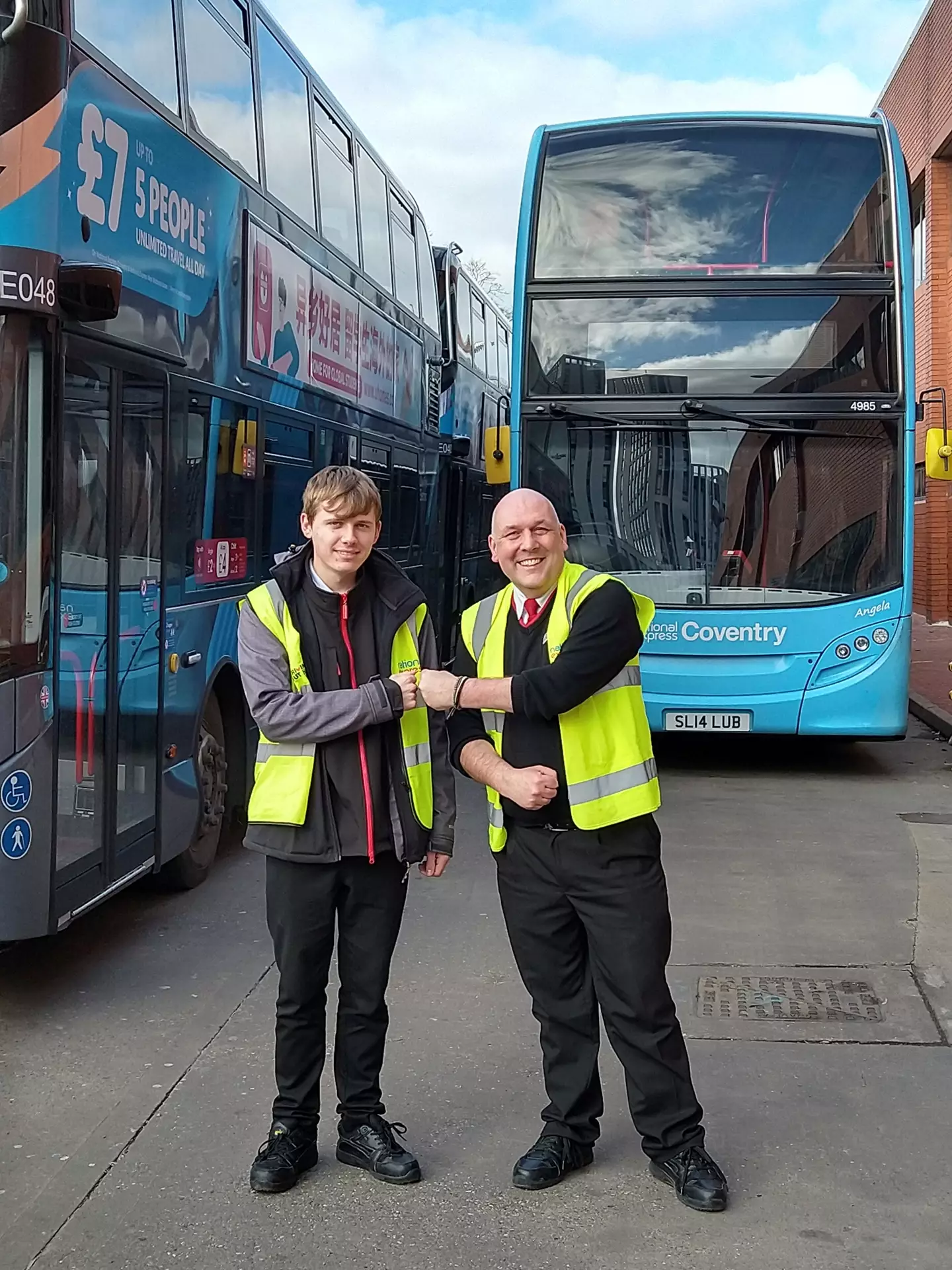 Luke has said one of the best parts of his job is getting to work with his dad, who has been a bus driver for 20 years.
